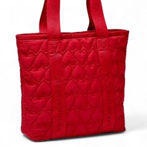 VICTORIA'S SECRET Heart Quilted Tote Bag